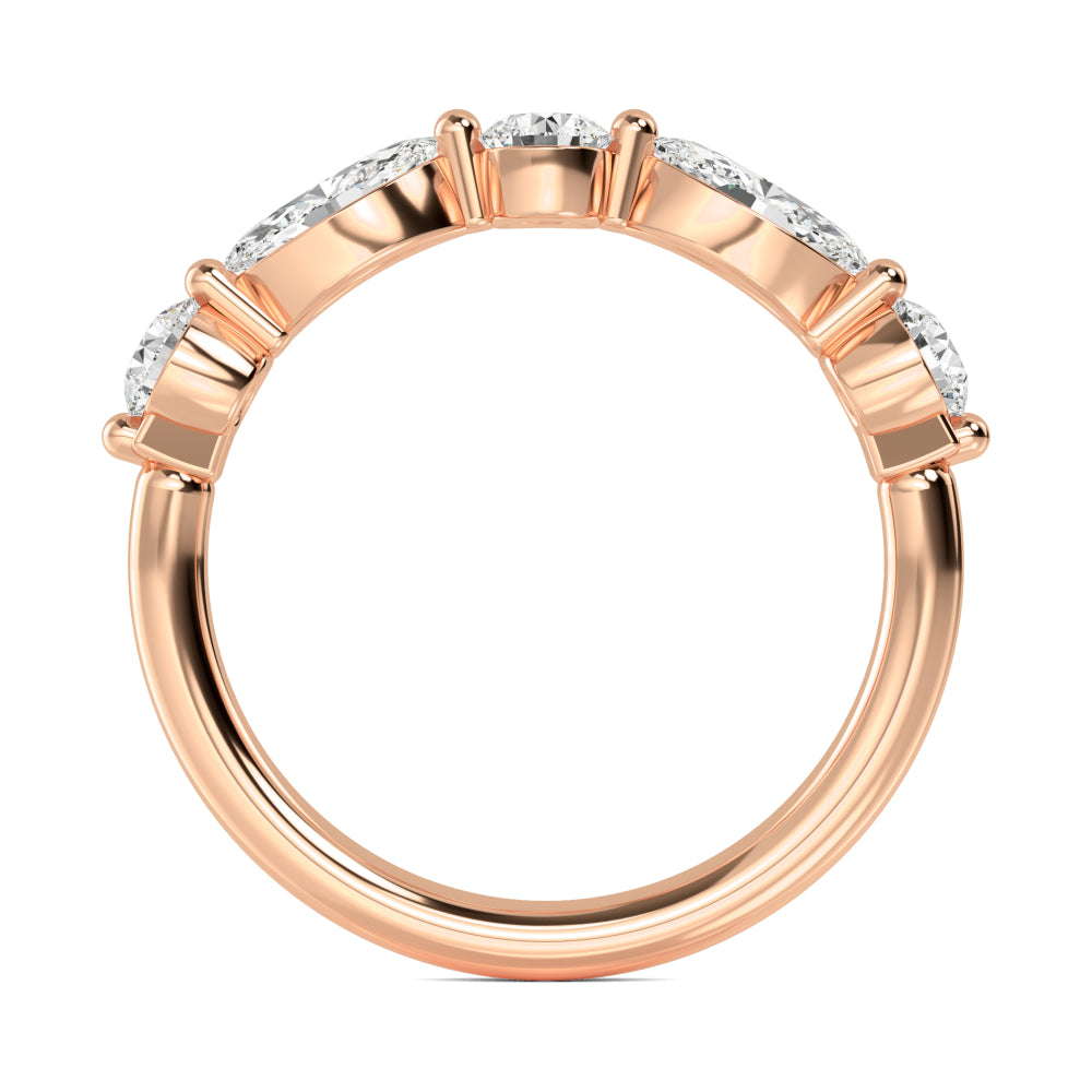 9k Rose Gold Lab Grown Diamond Stackable Ring 1.01 ctw R57480-1