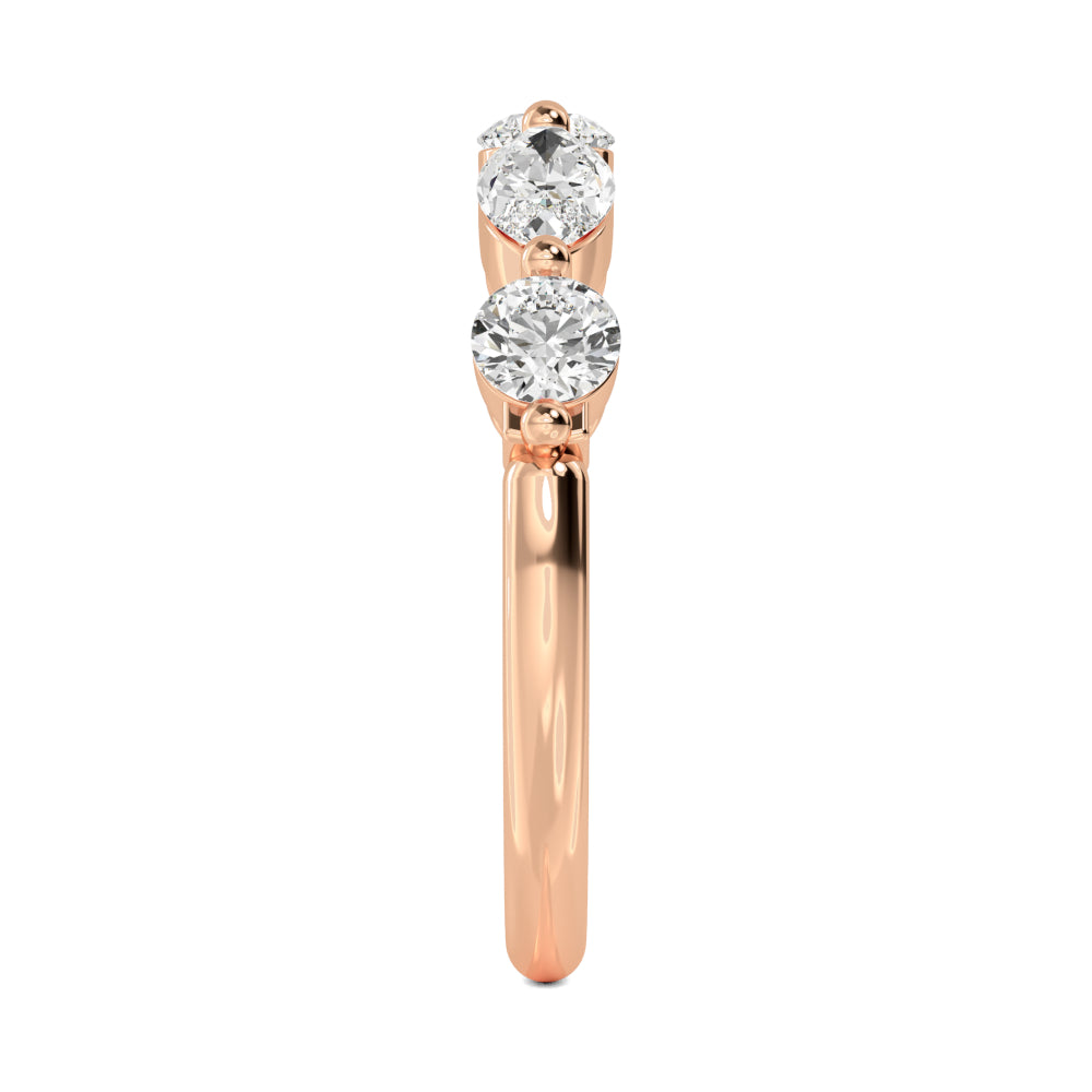 9k Rose Gold Lab Grown Diamond Stackable Ring 1.01 ctw R57480-1