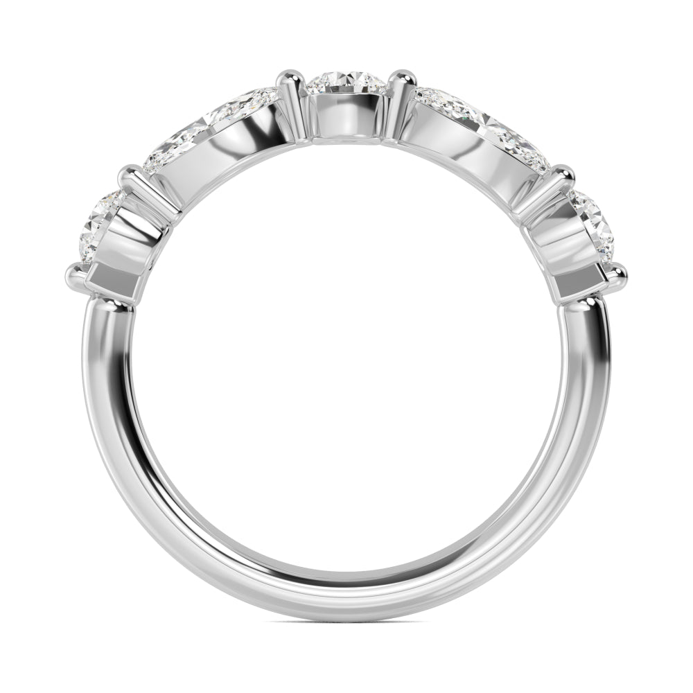 9k White Gold Lab Grown Diamond Stackable Ring 1.01 ctw R57480-1