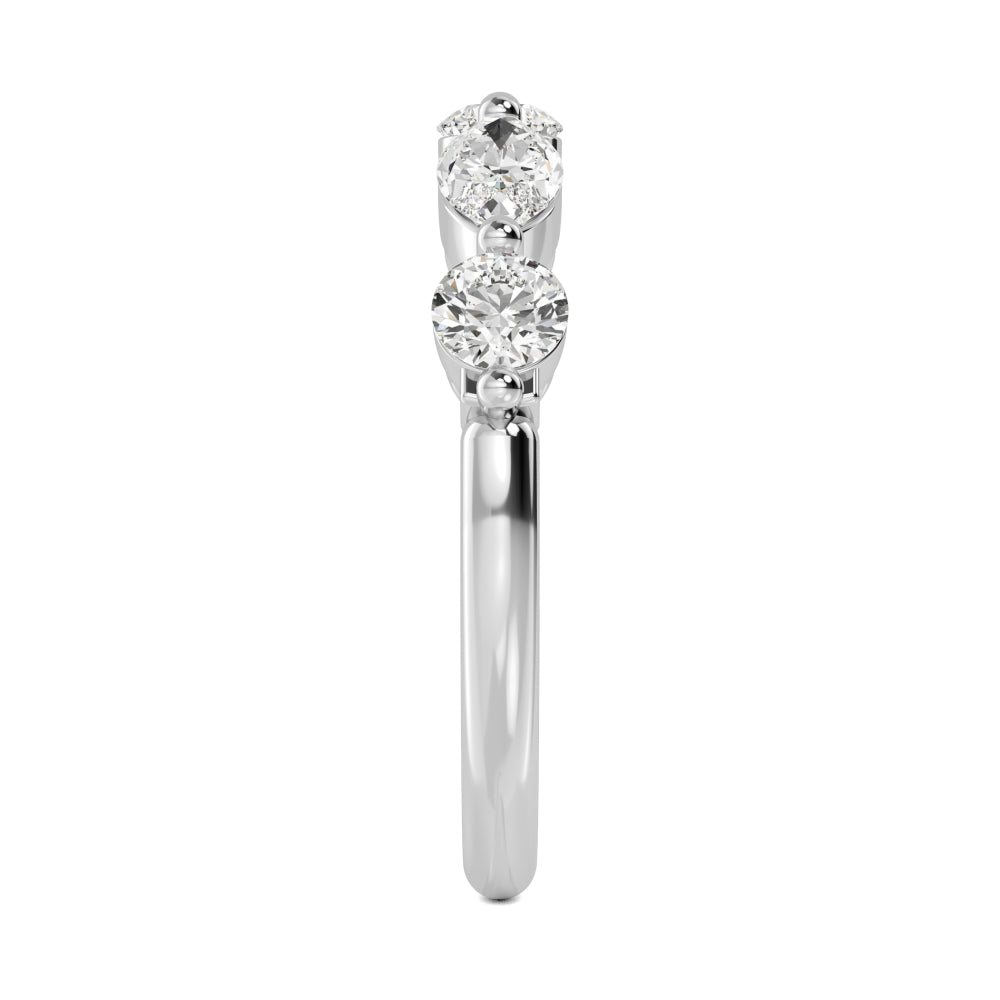 9k White Gold Lab Grown Diamond Stackable Ring 1.01 ctw R57480-1