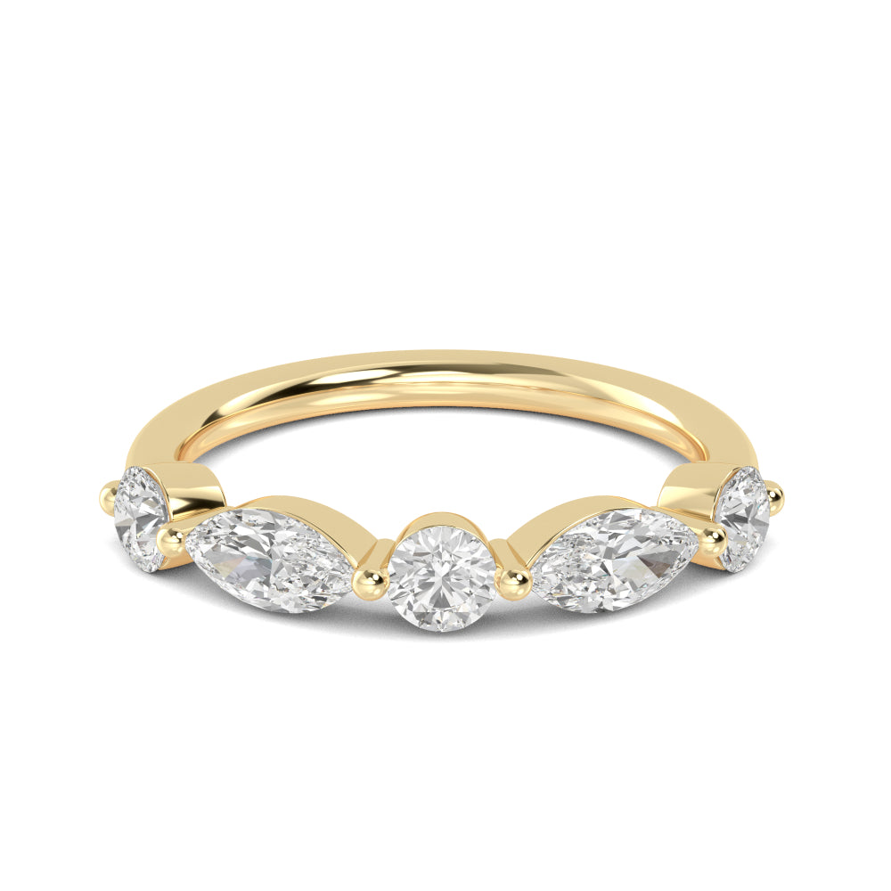 9K Yellow Gold Lab Grown Diamond Stackable Ring 1.01 ctw R57480-1