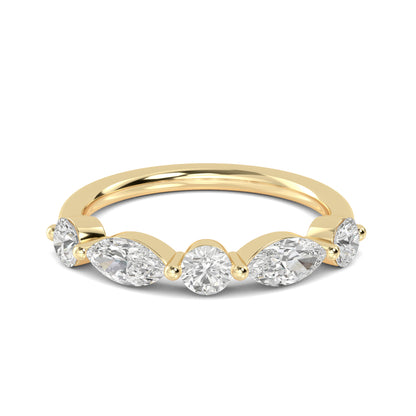 9K Yellow Gold Lab Grown Diamond Stackable Ring 1.01 ctw R57480-1