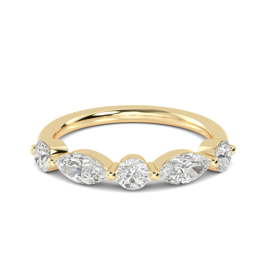 9K Yellow Gold Lab Grown Diamond Stackable Ring 1.01 ctw R57480-1