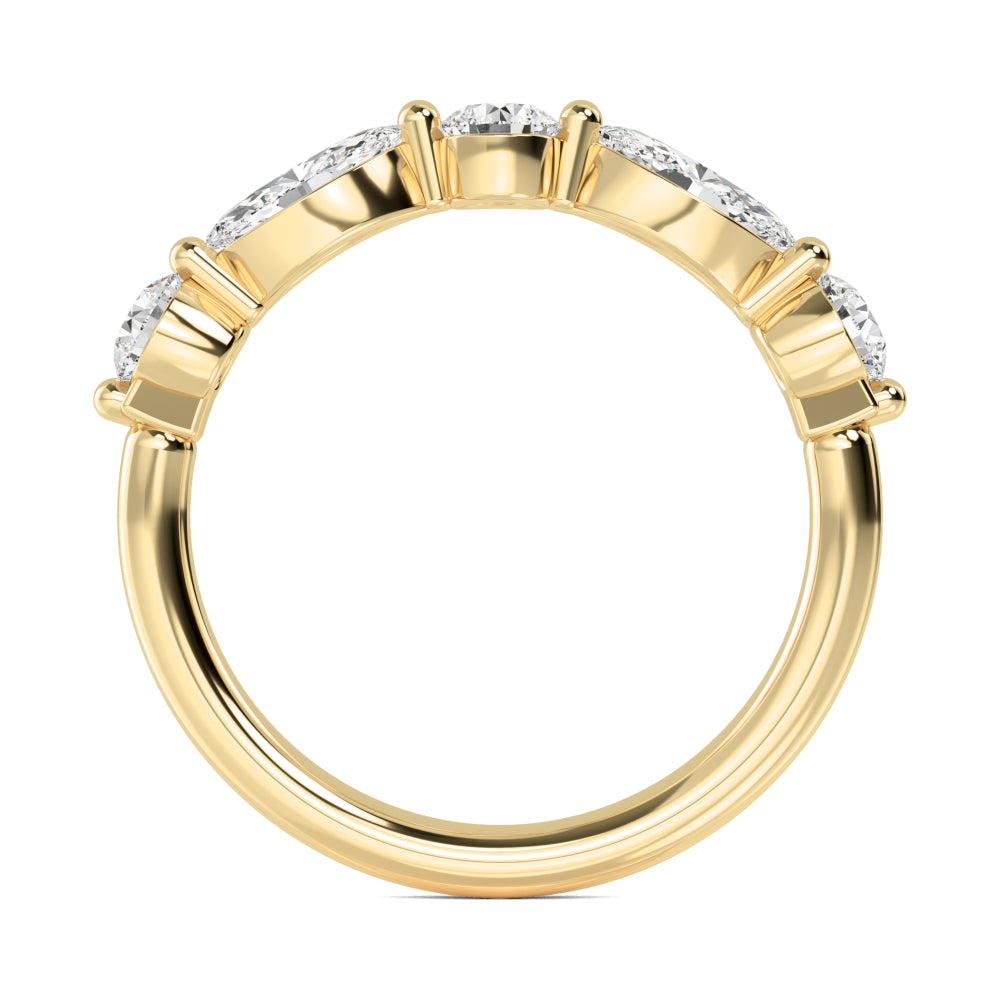 9K Yellow Gold Lab Grown Diamond Stackable Ring 1.01 ctw R57480-1