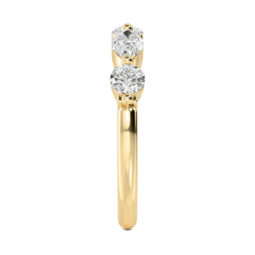 9K Yellow Gold Lab Grown Diamond Stackable Ring 1.01 ctw R57480-1