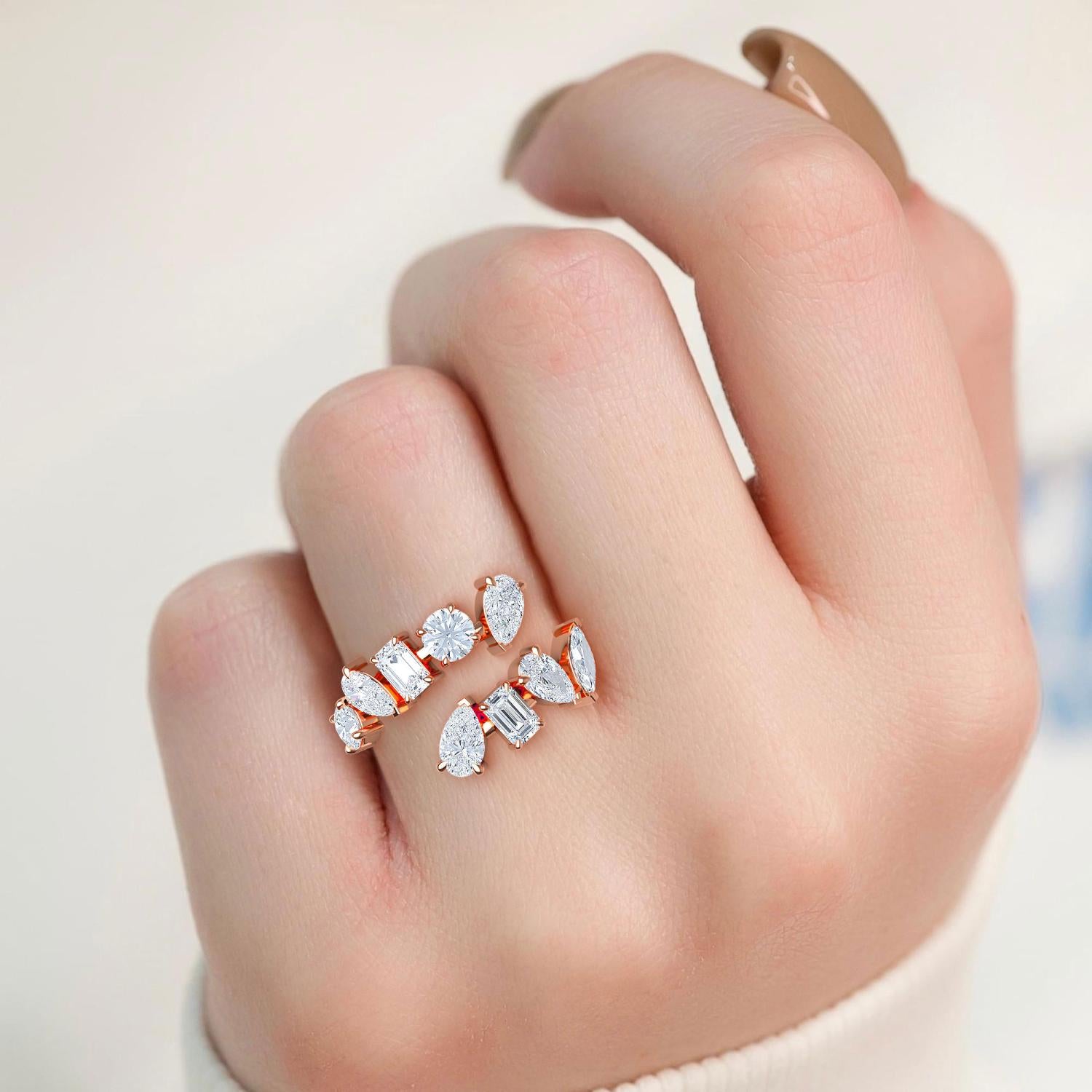 9K Rose Gold Lab Grown Diamond RING 2.15 ctw R57482