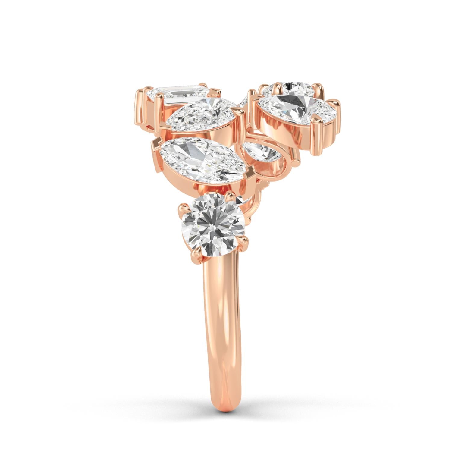 9K Rose Gold Lab Grown Diamond RING 2.15 ctw R57482