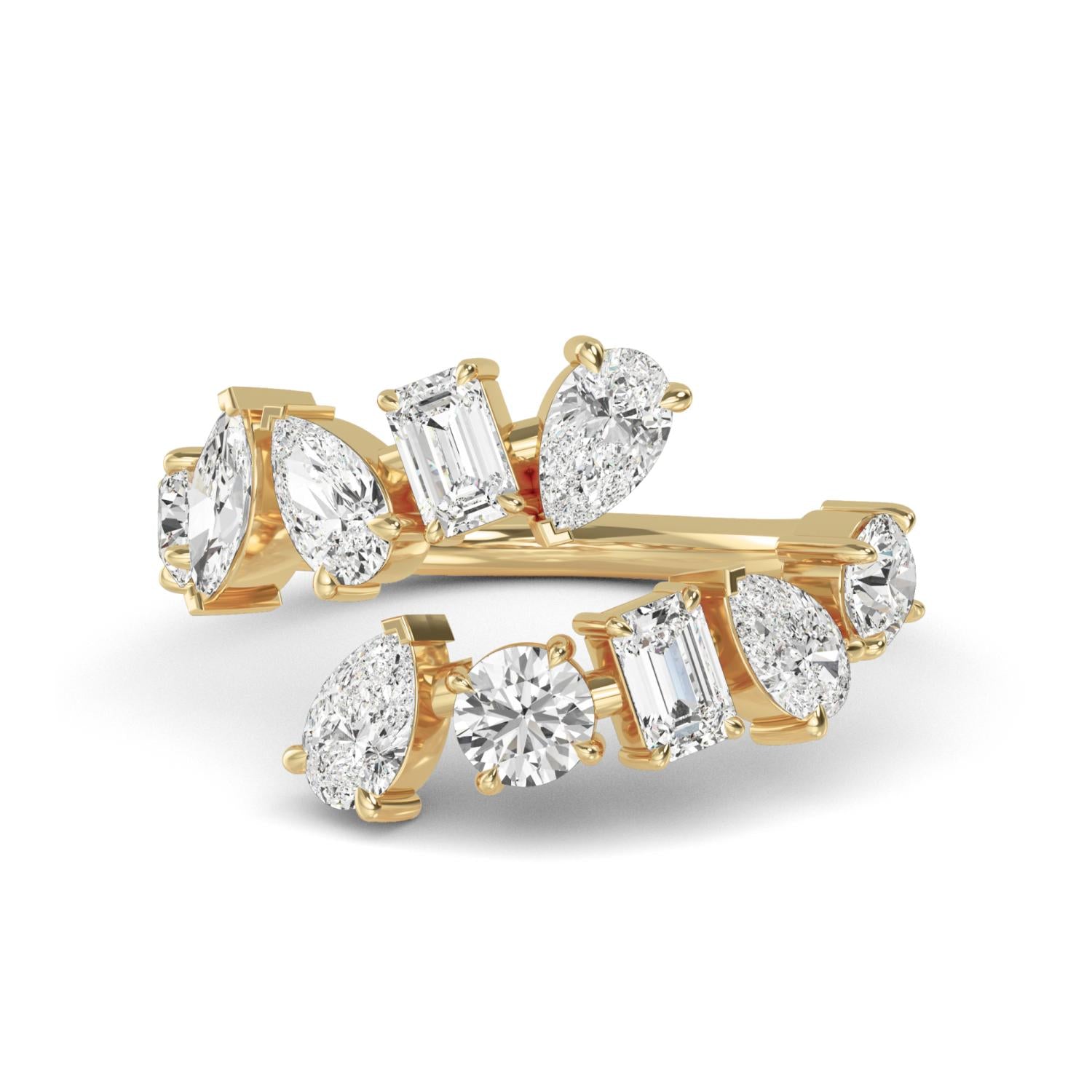 9K Yellow Gold Lab Grown Diamond RING 2.15 ctw R57482