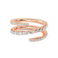 9k Rose Gold Lab Grown Diamond Stackable Ring 0.90 ctw R57505-1