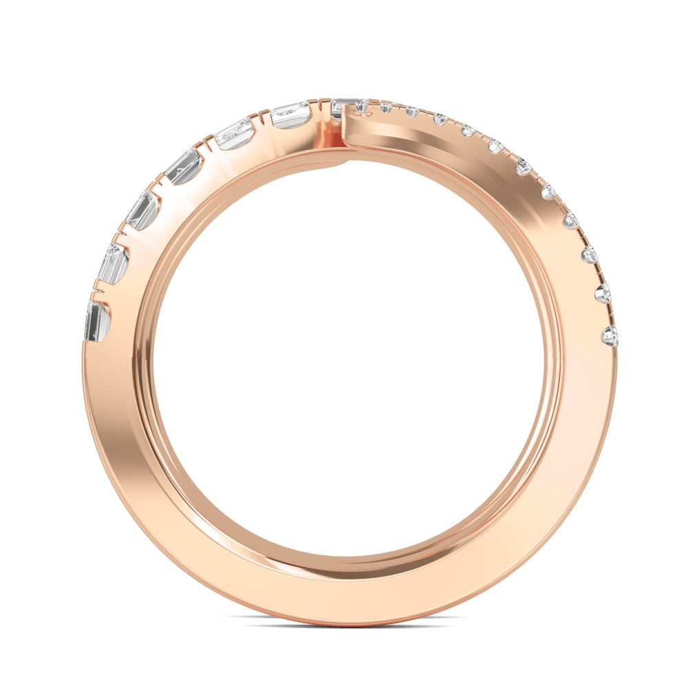 9k Rose Gold Lab Grown Diamond Stackable Ring 0.90 ctw R57505-1