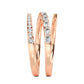 9k Rose Gold Lab Grown Diamond Stackable Ring 0.90 ctw R57505-1