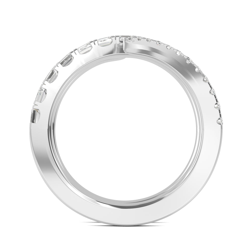 9k White Gold Lab Grown Diamond Stackable Ring 0.90 ctw R57505-1
