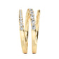 9K Yellow Gold Lab Grown Diamond Stackable Ring 0.90 ctw R57505-1