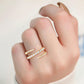 9K Yellow Gold Lab Grown Diamond Stackable Ring 0.90 ctw R57505-1