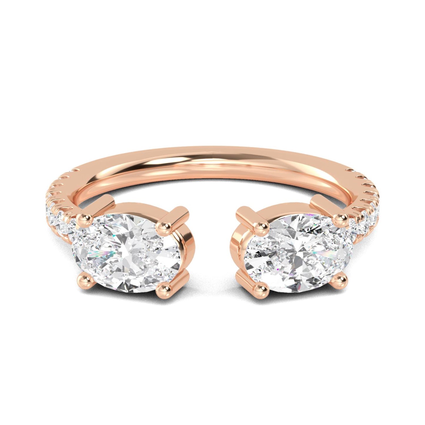 9K Rose Gold Lab Grown Diamond RING 1.27 ctw R57544-1.25CT