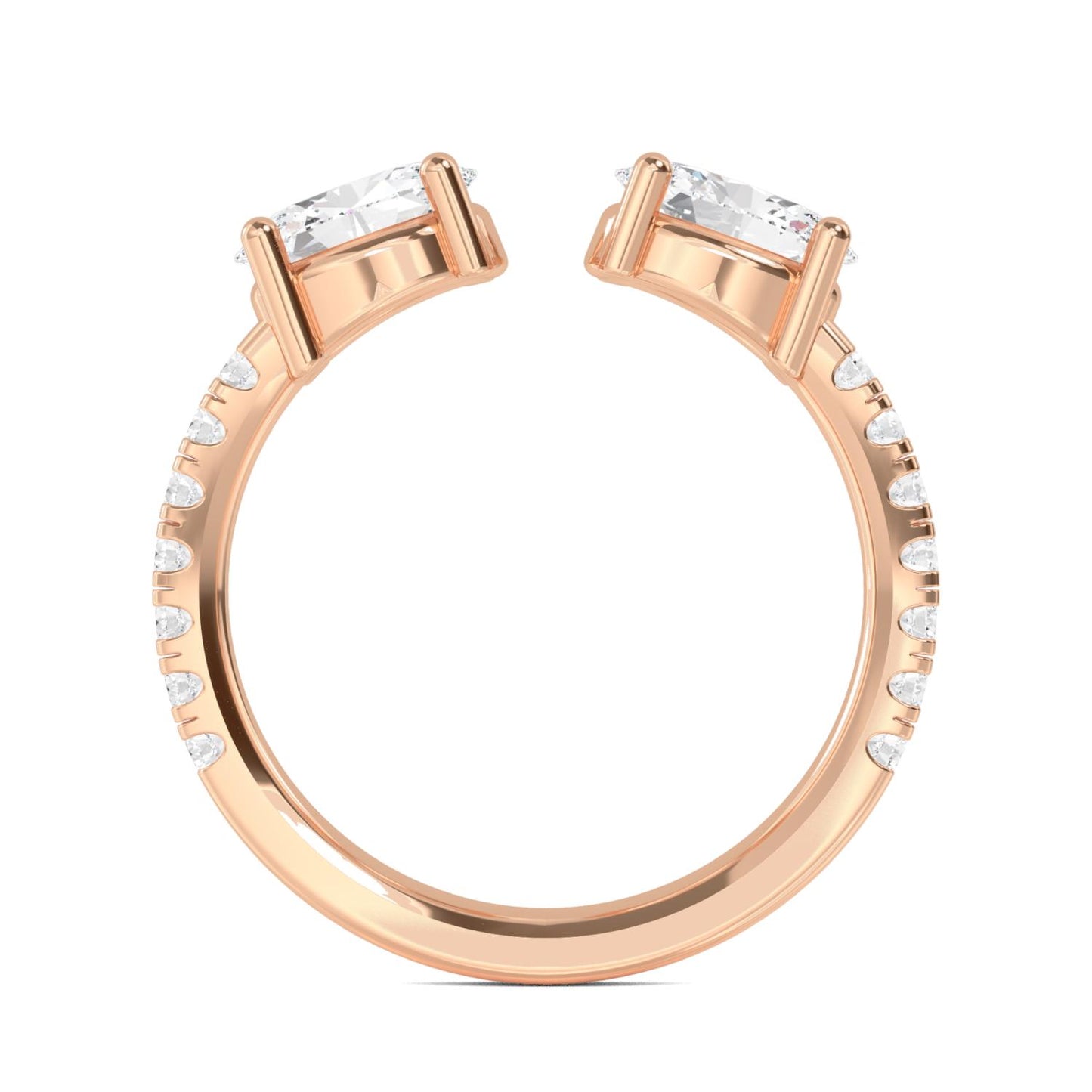 9K Rose Gold Lab Grown Diamond RING 1.27 ctw R57544-1.25CT