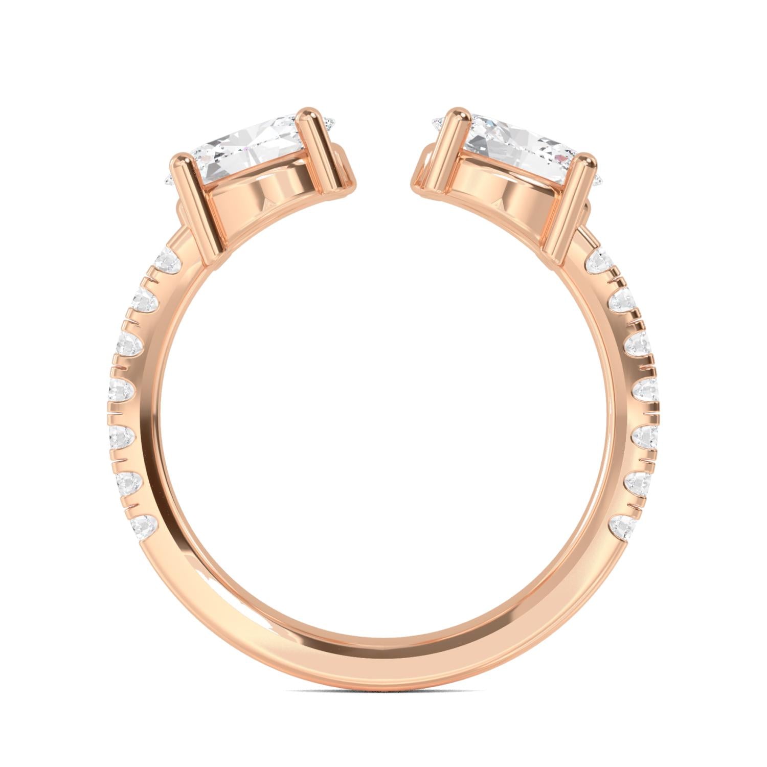 9K Rose Gold Lab Grown Diamond RING 1.27 ctw R57544-1.25CT