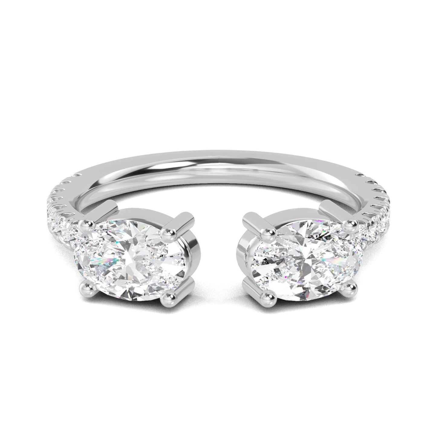 9K White Gold Lab Grown Diamond RING 1.27 ctw R57544-1.25CT