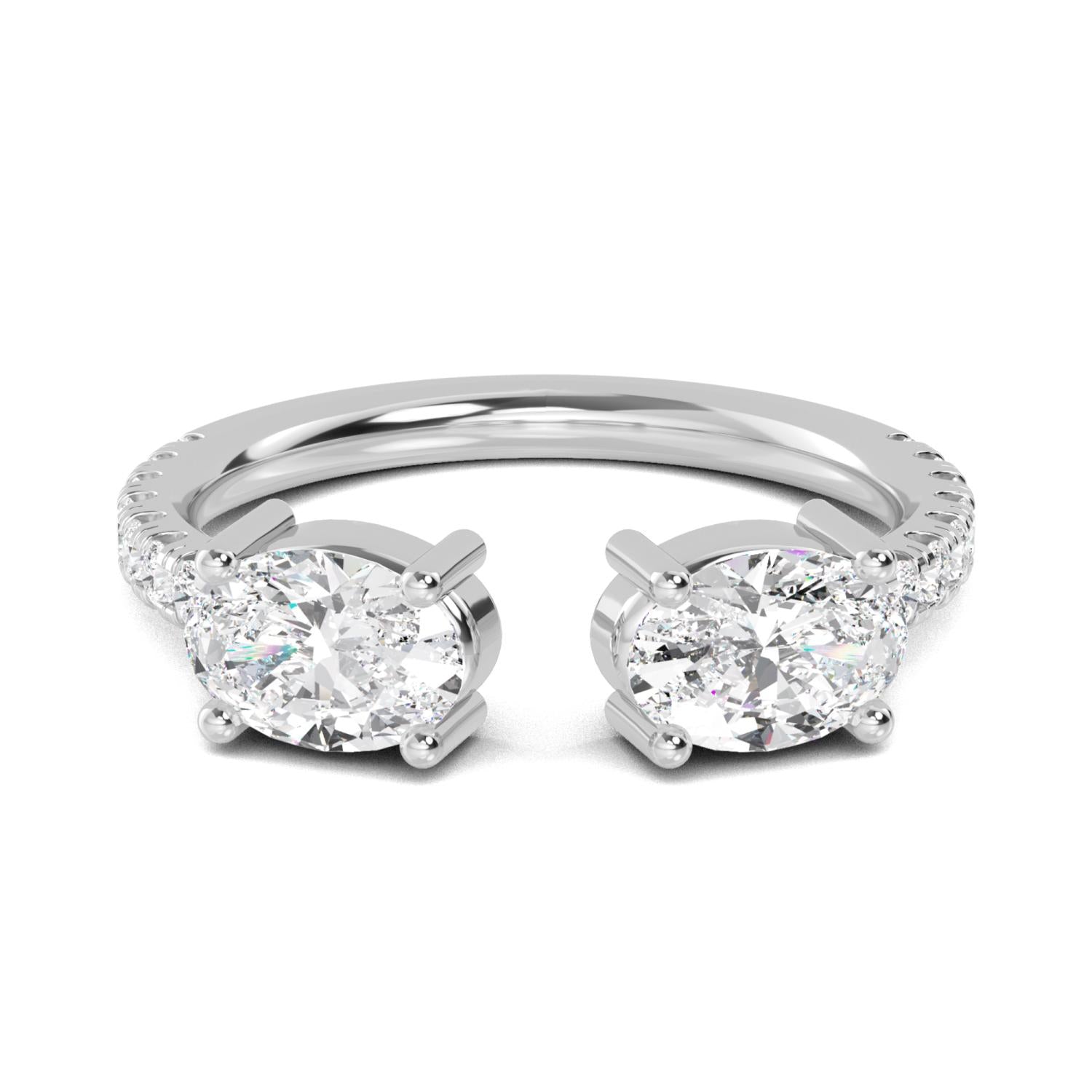 9K White Gold Lab Grown Diamond RING 1.27 ctw R57544-1.25CT