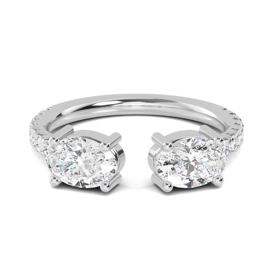 9K White Gold Lab Grown Diamond RING 1.27 ctw R57544-1.25CT