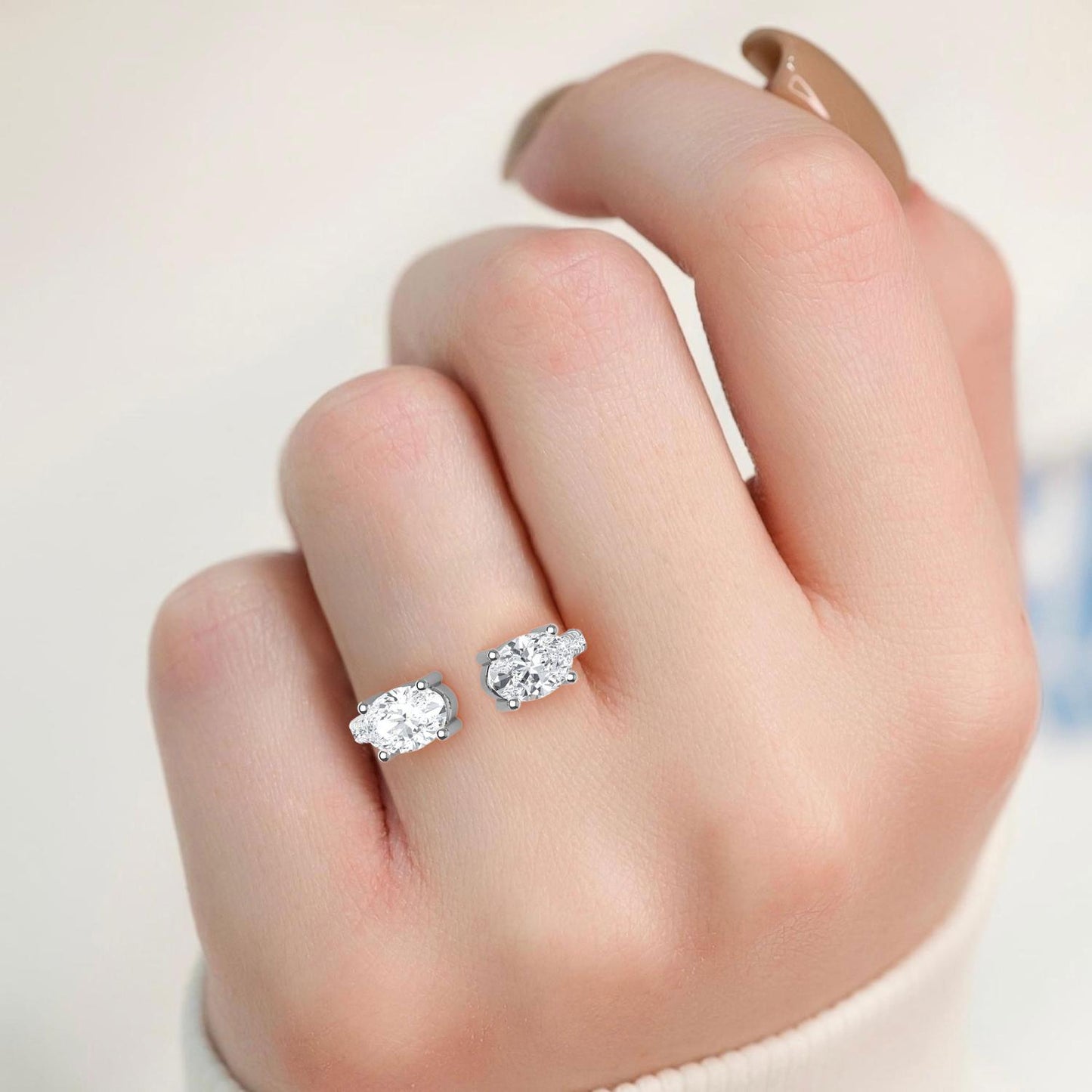 9K White Gold Lab Grown Diamond RING 1.27 ctw R57544-1.25CT