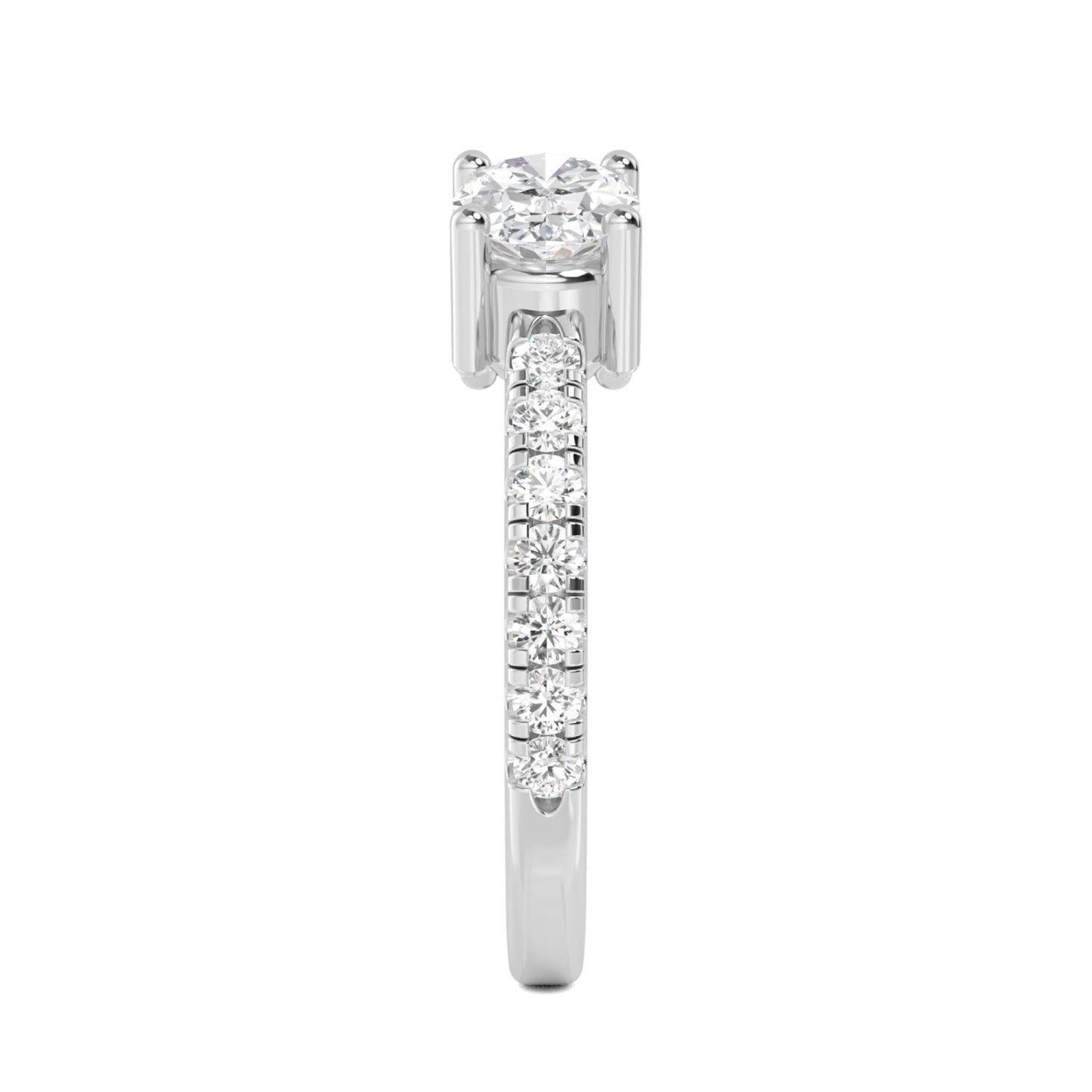 9K White Gold Lab Grown Diamond RING 1.27 ctw R57544-1.25CT