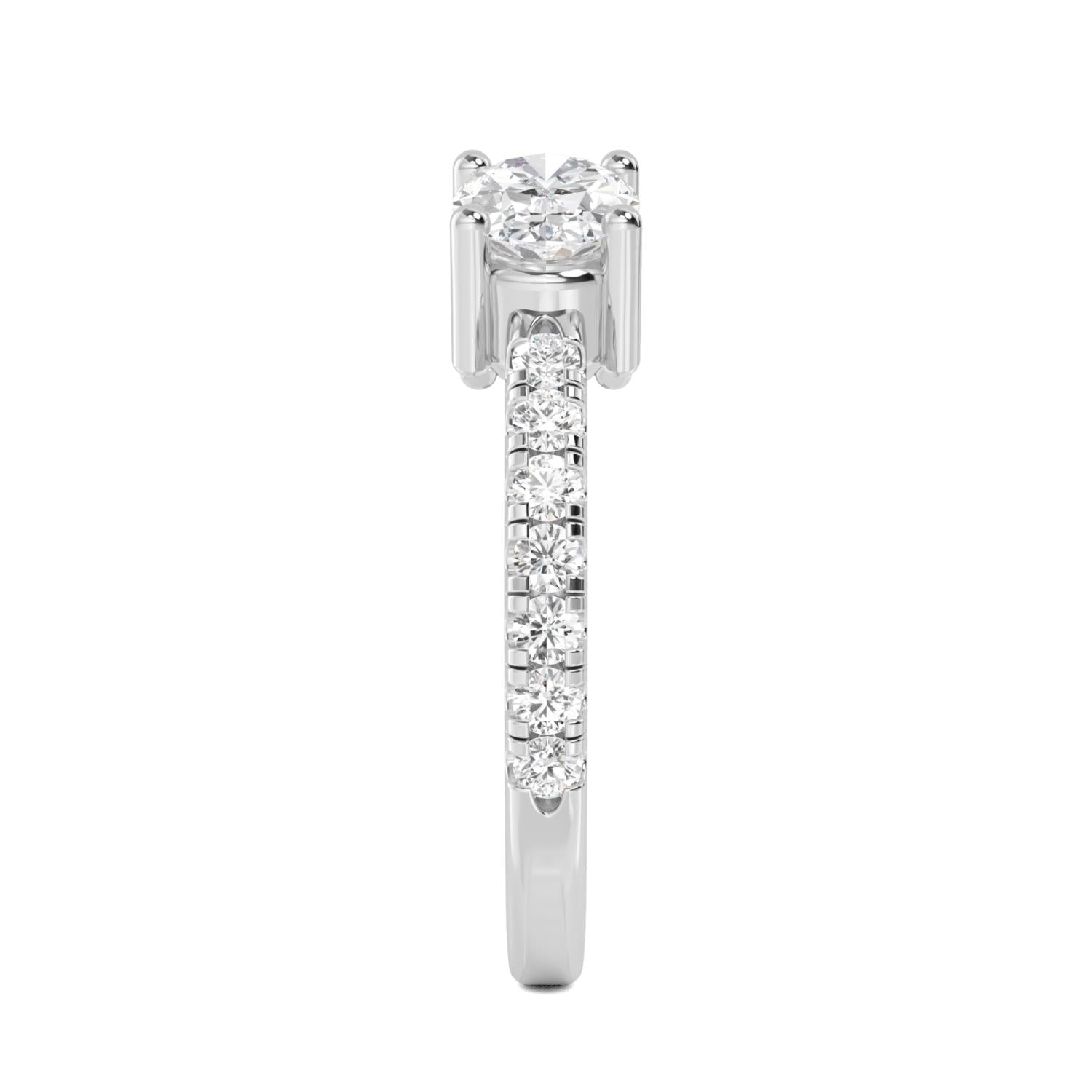 9K White Gold Lab Grown Diamond RING 1.27 ctw R57544-1.25CT