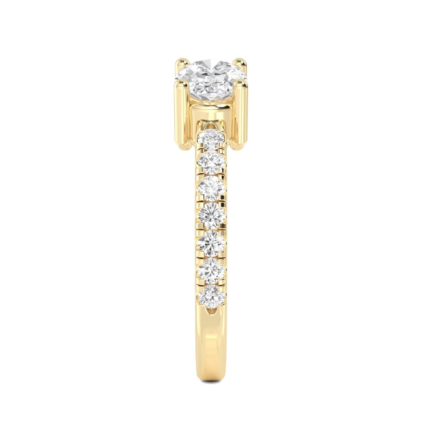 9K Yellow Gold Lab Grown Diamond RING 1.27 ctw R57544-1.25CT