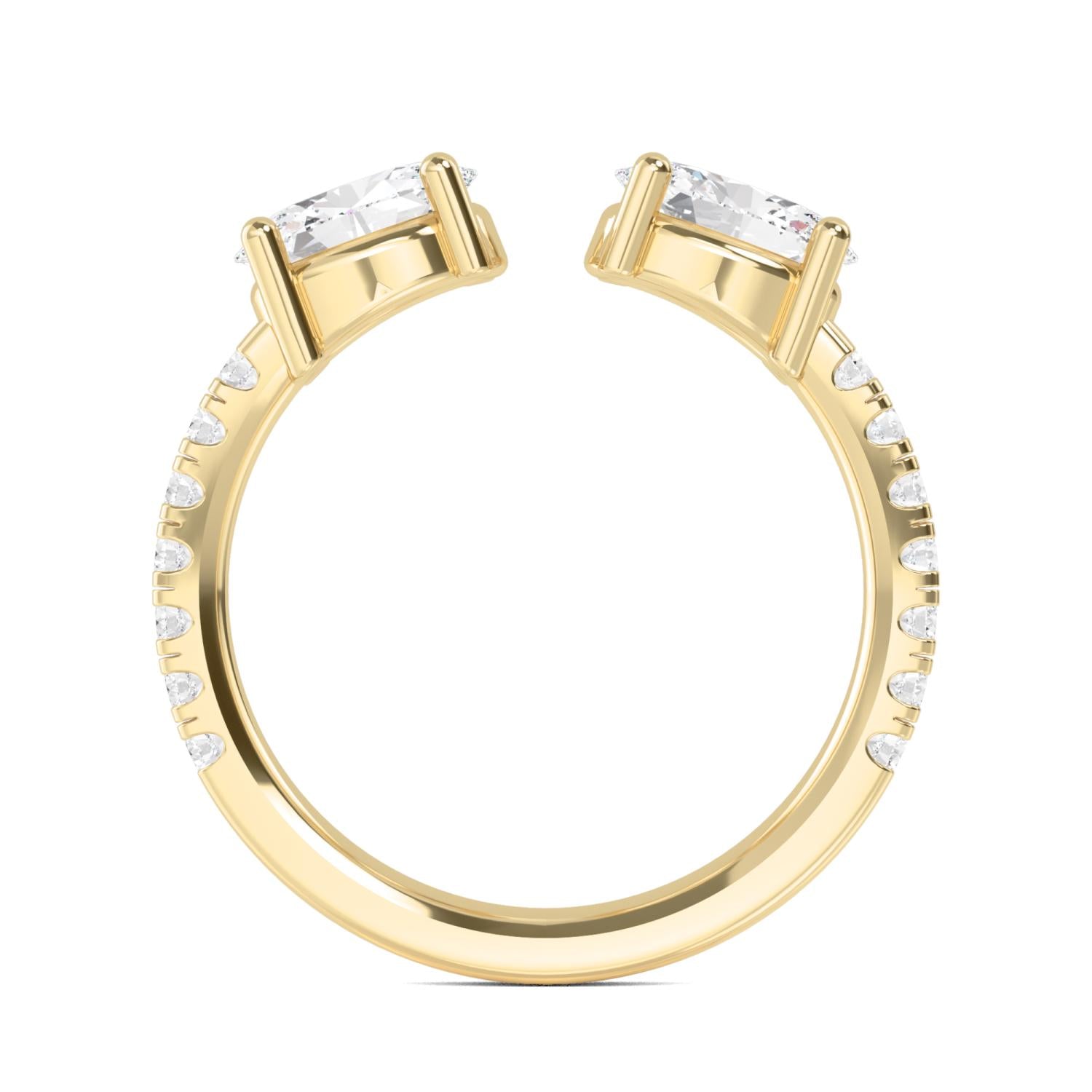 9K Yellow Gold Lab Grown Diamond RING 1.27 ctw R57544-1.25CT