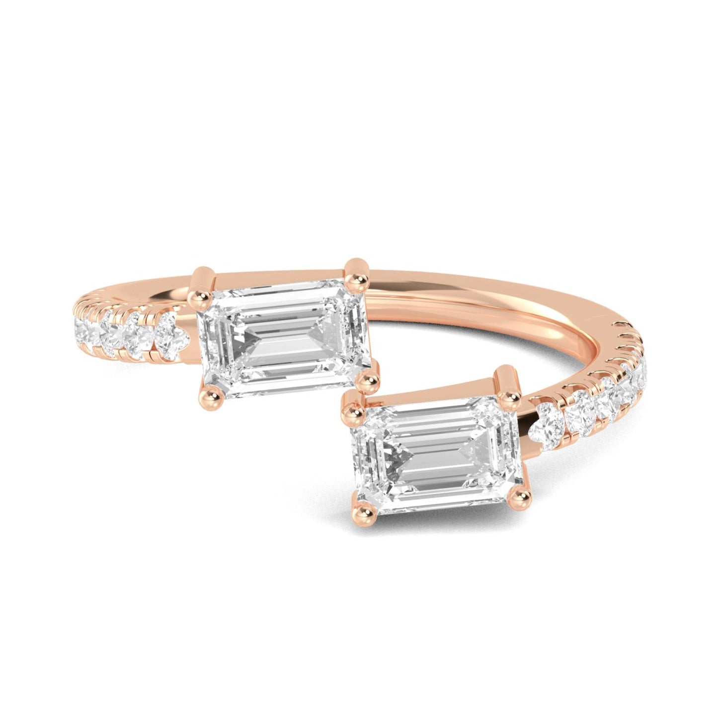 9K Rose Gold Lab Grown Diamond RING 1.06 ctw R57559