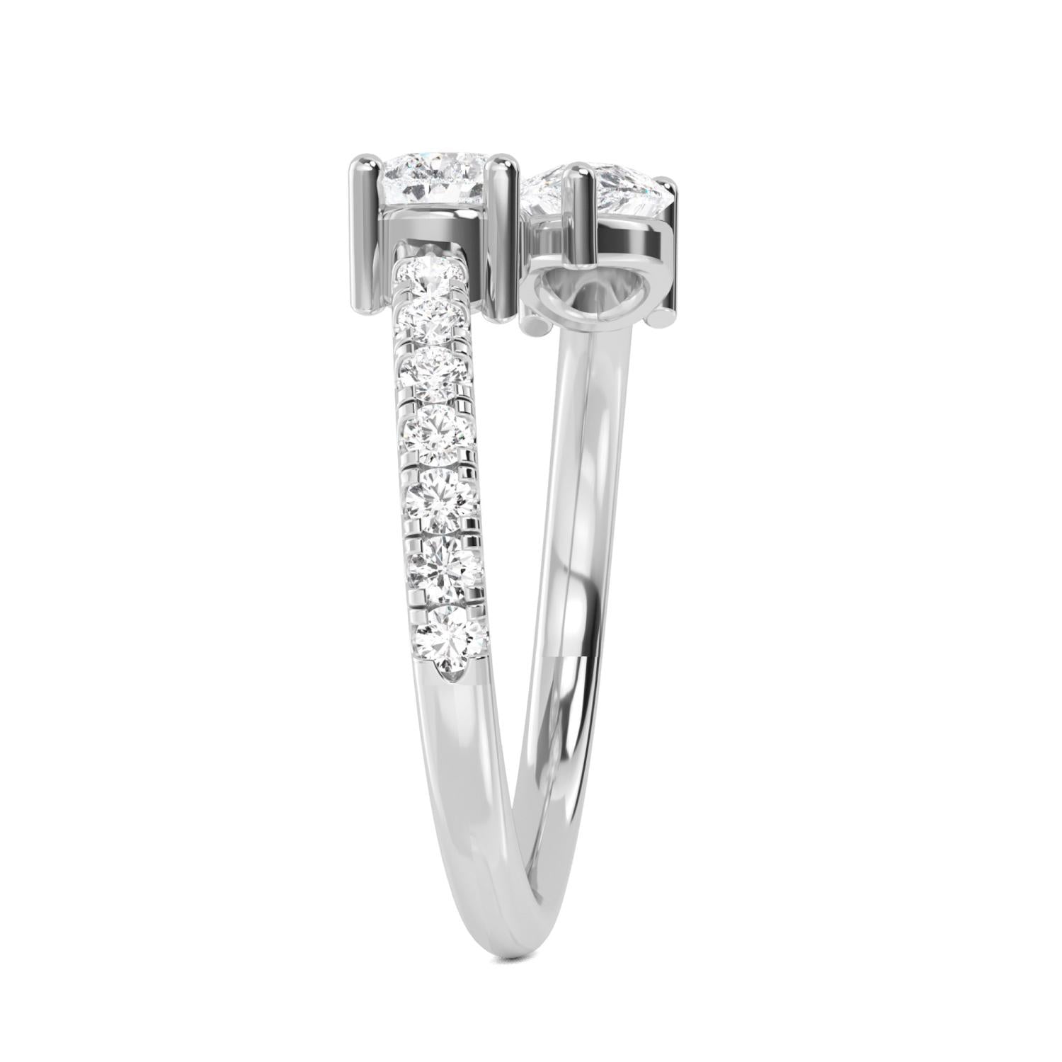 9K White Gold Lab Grown Diamond RING 1.10 ctw R57561