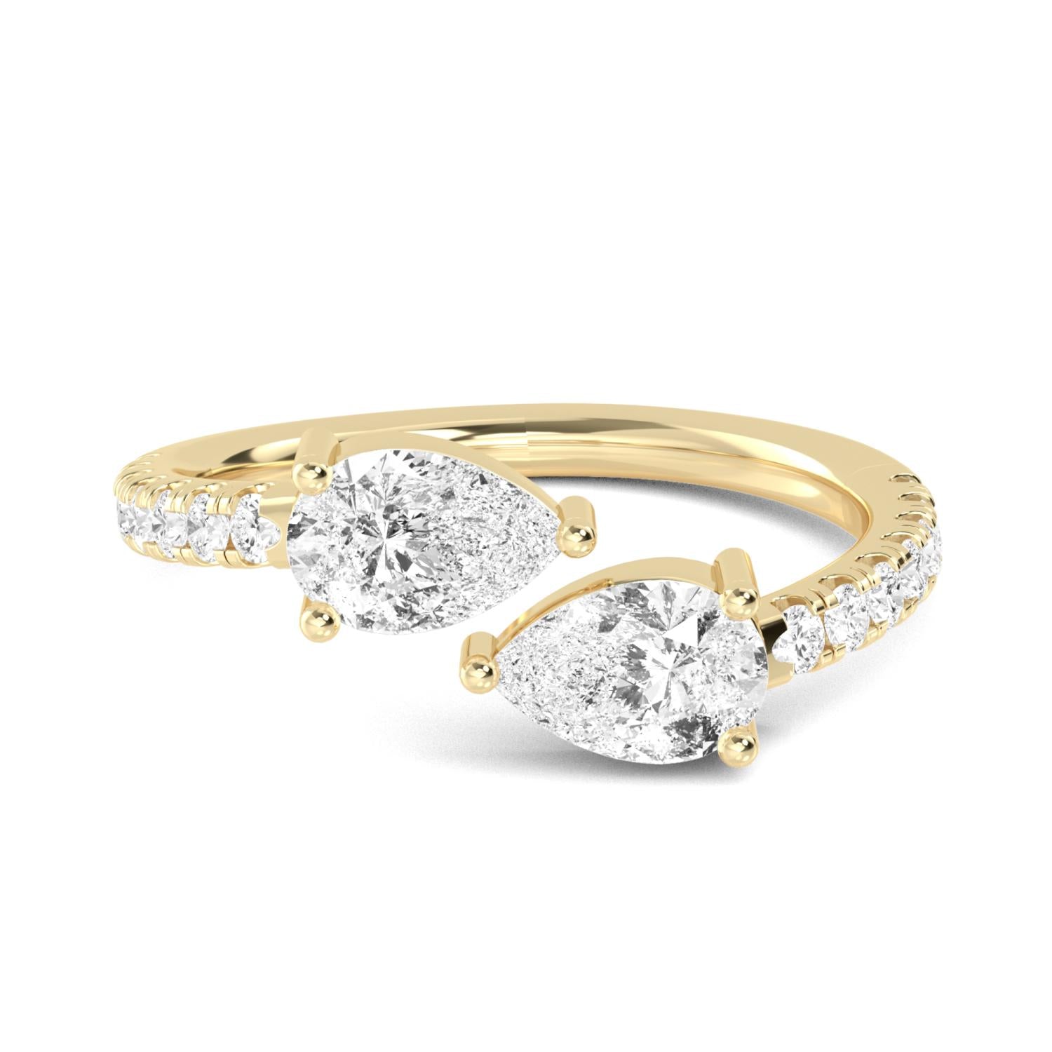 9K Yellow Gold Lab Grown Diamond RING 1.10 ctw R57561