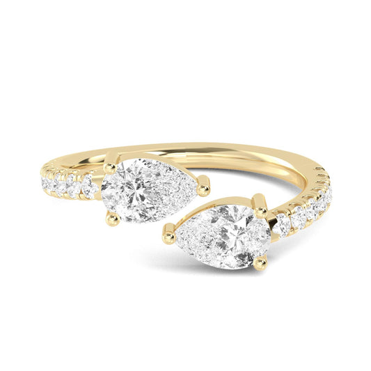 9K Yellow Gold Lab Grown Diamond RING 1.10 ctw R57561