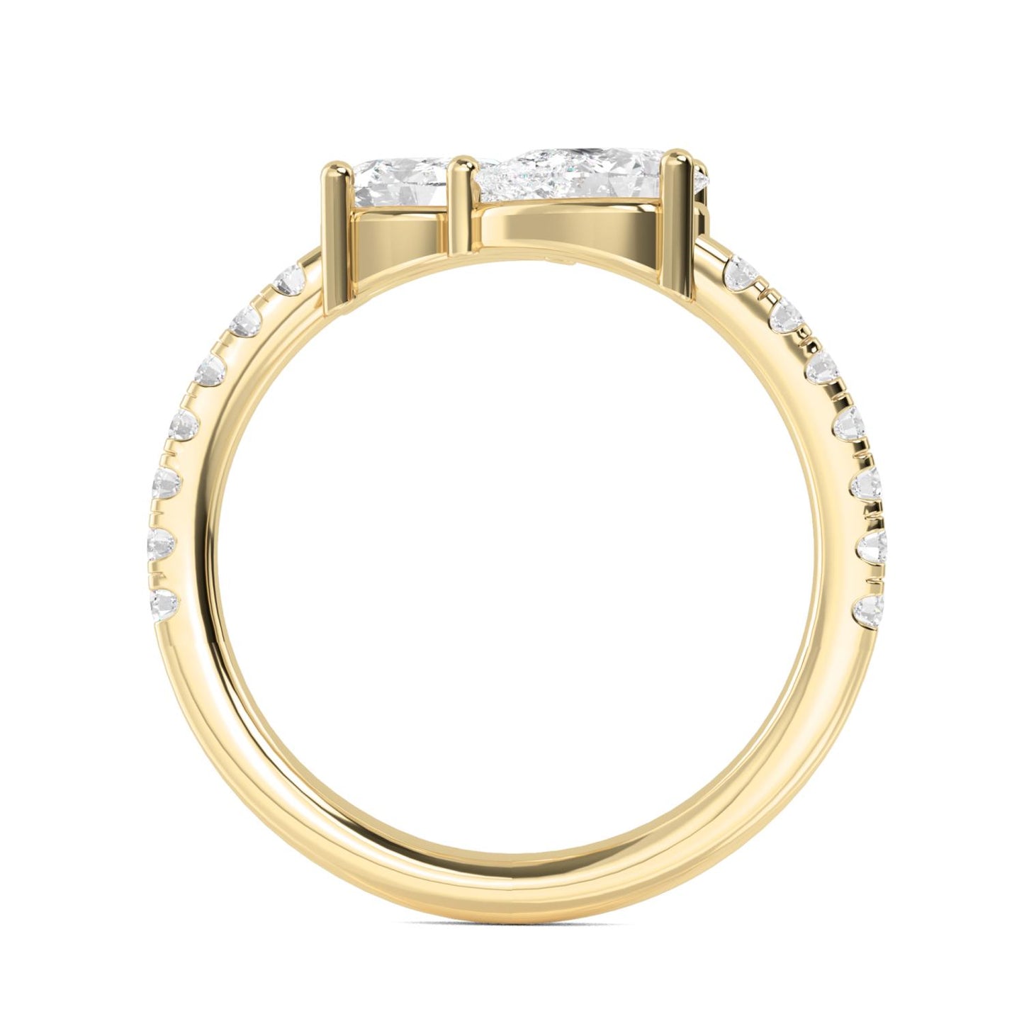 9K Yellow Gold Lab Grown Diamond RING 1.10 ctw R57561