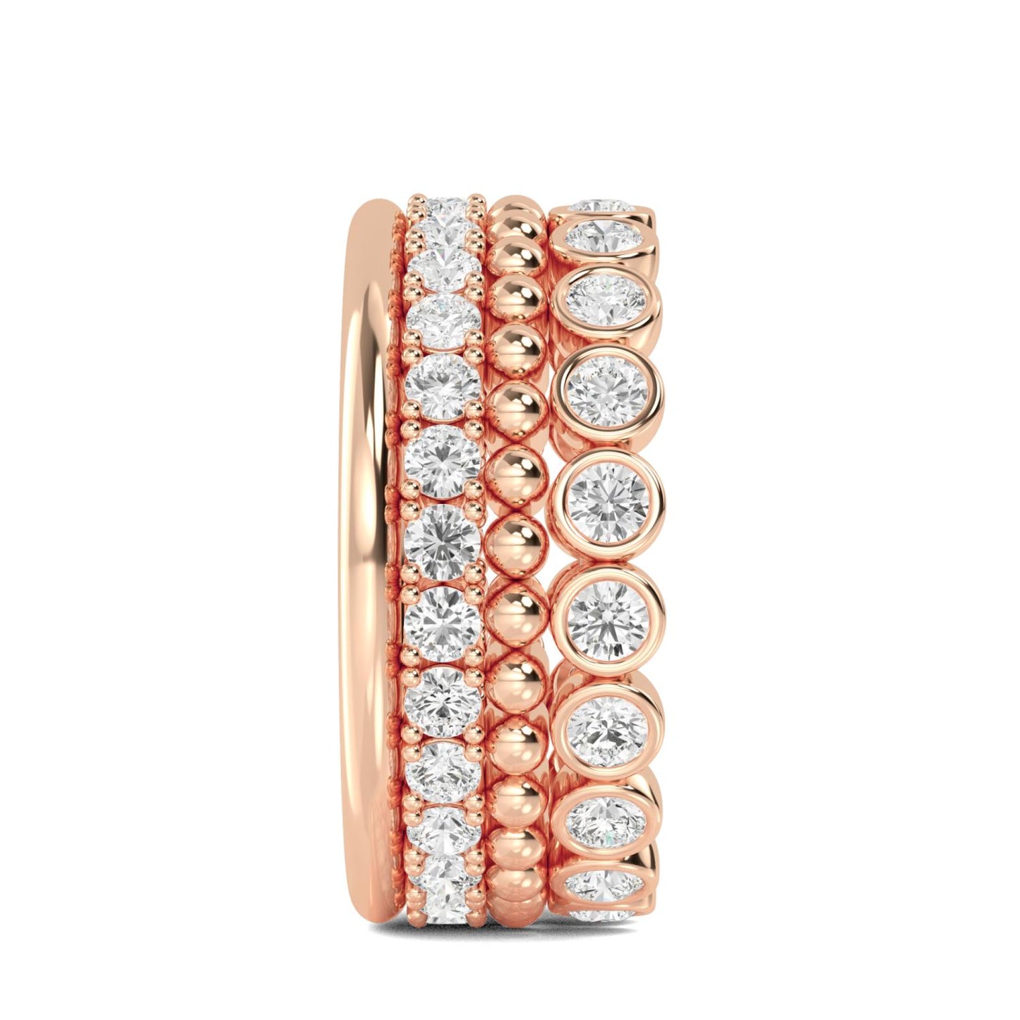 9K Rose Gold Lab Grown Diamond RING 1.67 ctw R57592-1.63CT
