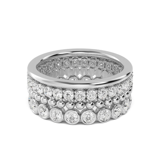 9K White Gold Lab Grown Diamond RING 1.67 ctw R57592-1.63CT