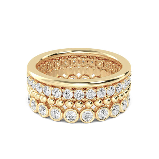 9K Yellow Gold Lab Grown Diamond RING 1.67 ctw R57592-1.63CT