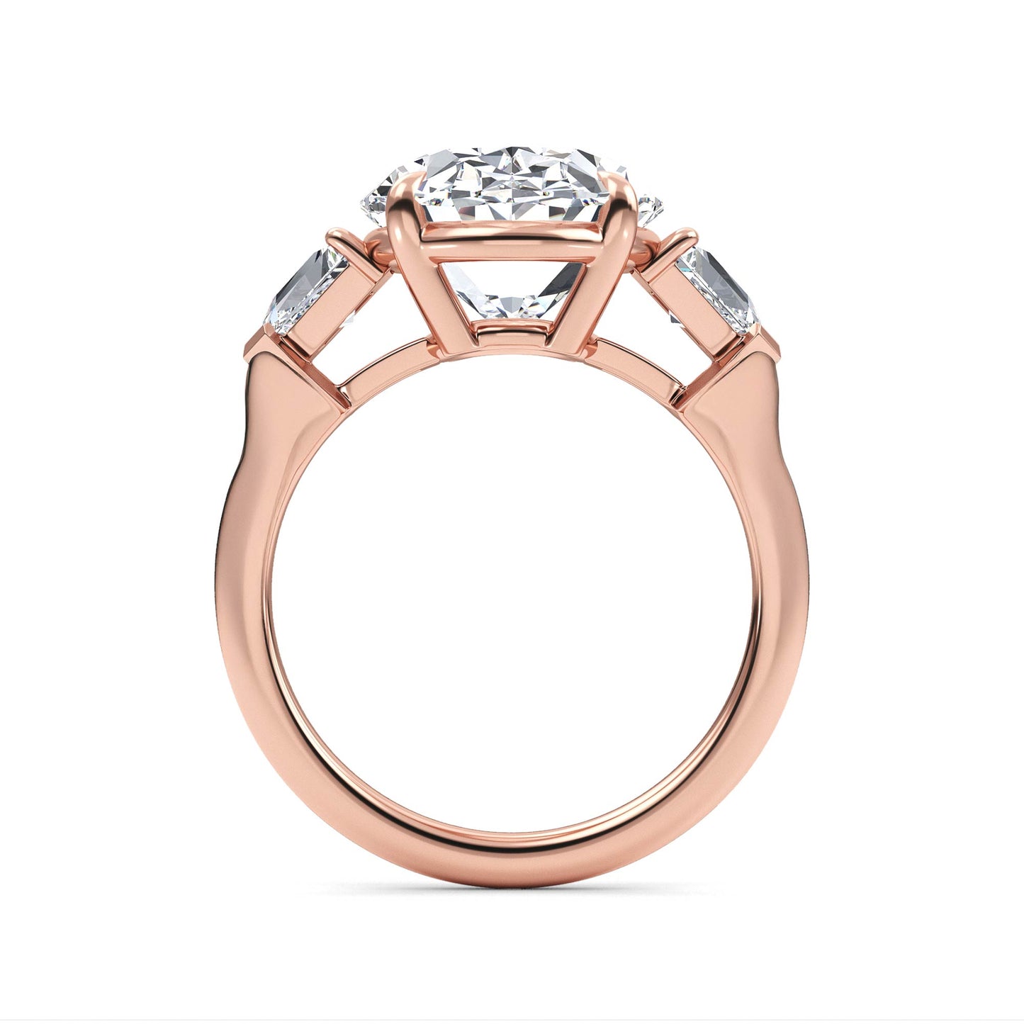 10K Rose Gold Lab Grown Diamond Engagement Ring 7.88 ctw R57955OV-7.15CT