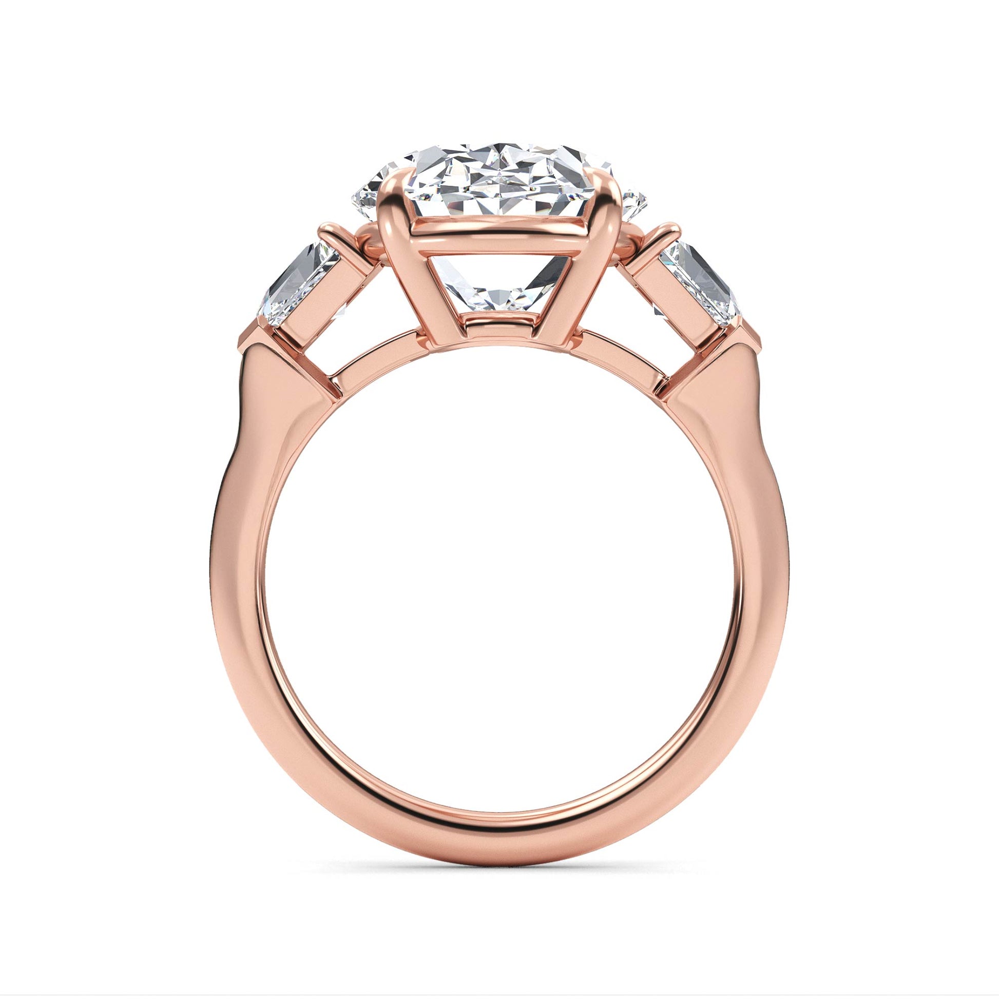 10K Rose Gold Lab Grown Diamond Engagement Ring 7.88 ctw R57955OV-7.15CT