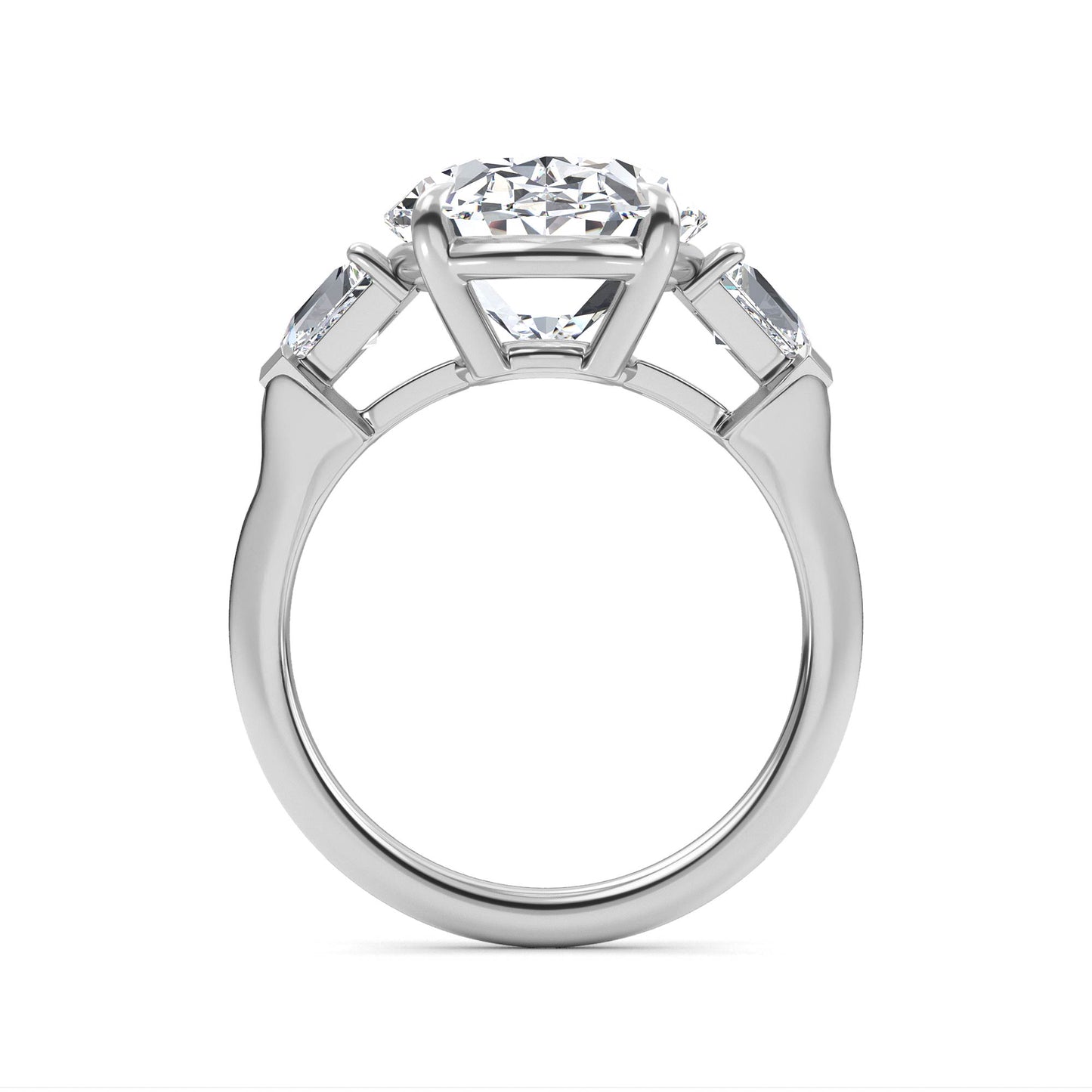 10K White Gold Lab Grown Diamond Engagement Ring 7.88 ctw R57955OV-7.15CT