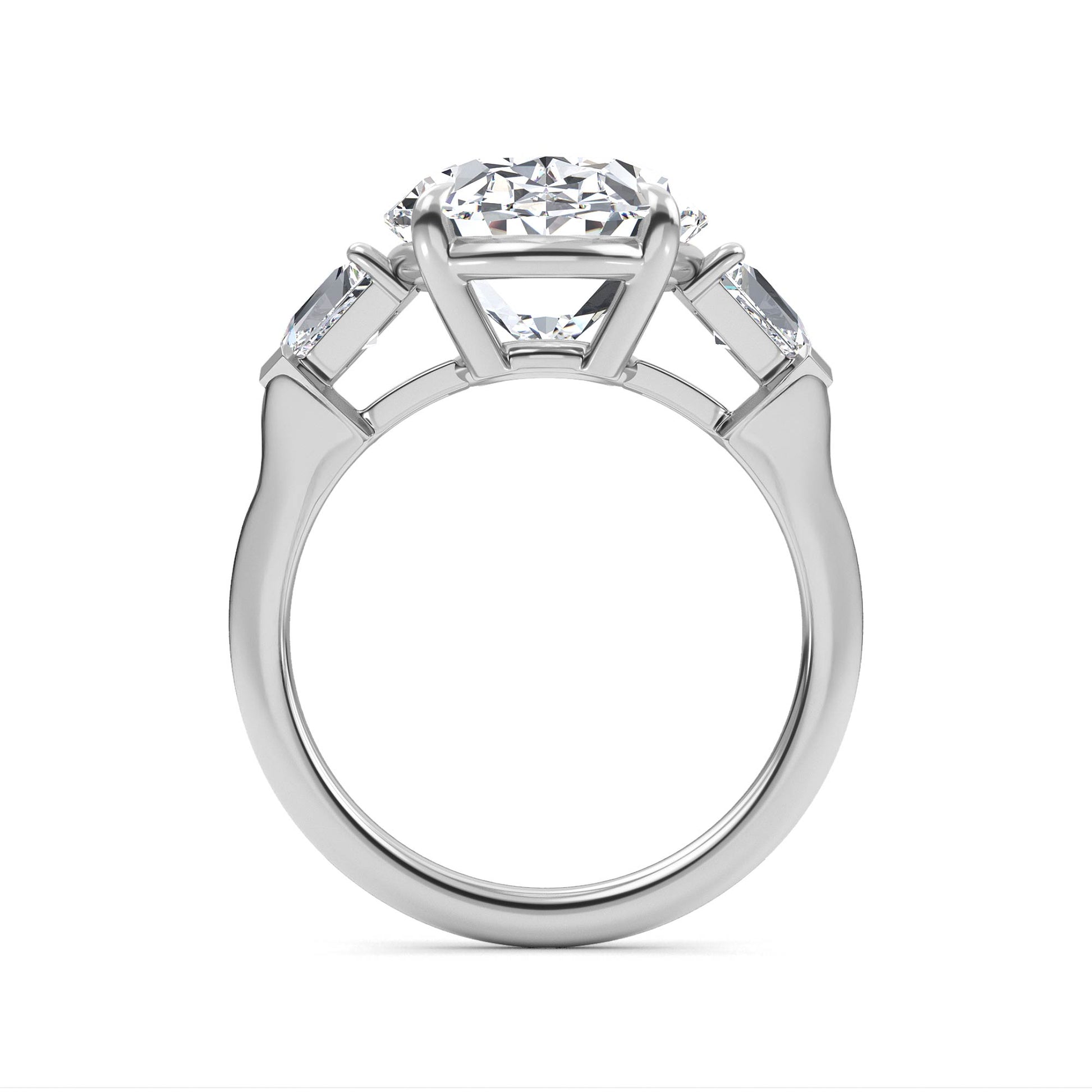 10K White Gold Lab Grown Diamond Engagement Ring 7.88 ctw R57955OV-7.15CT