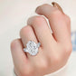 10K White Gold Lab Grown Diamond Engagement Ring 7.88 ctw R57955OV-7.15CT