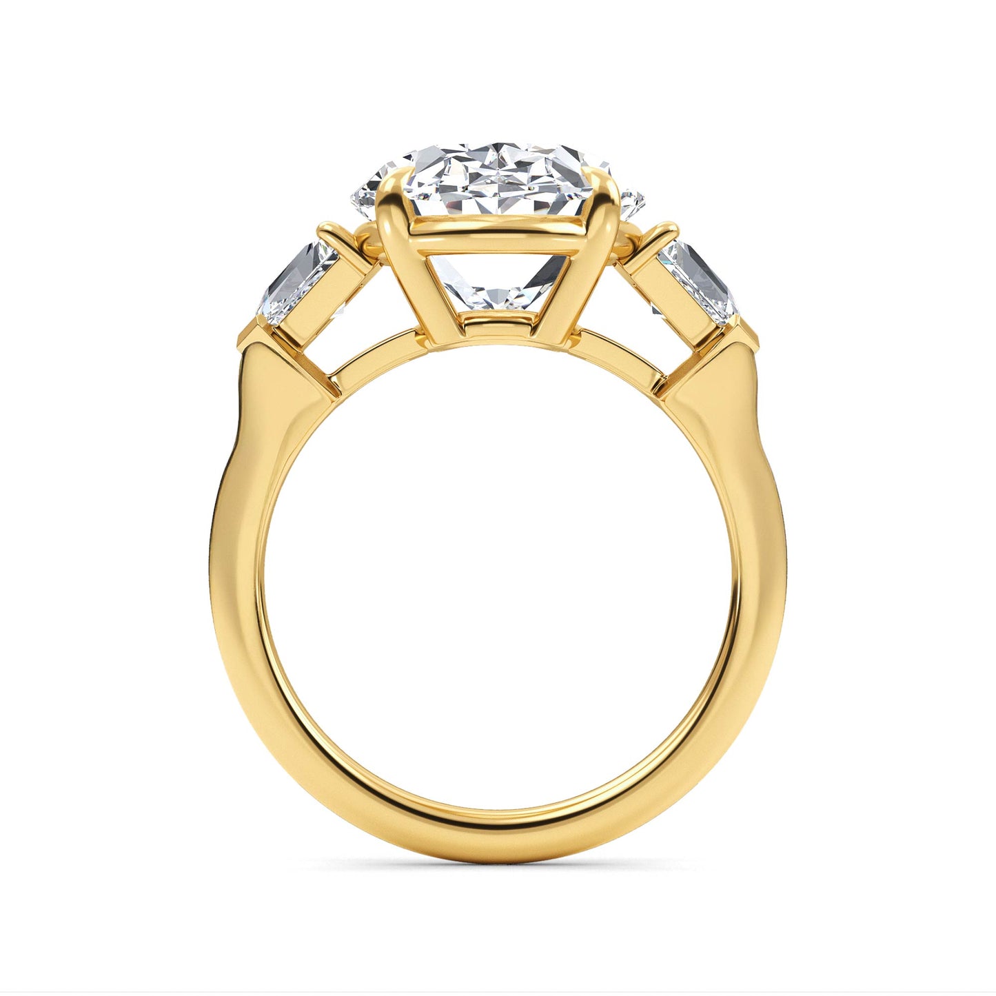 10K Yellow Gold Lab Grown Diamond Engagement Ring 7.88 ctw R57955OV-7.15CT