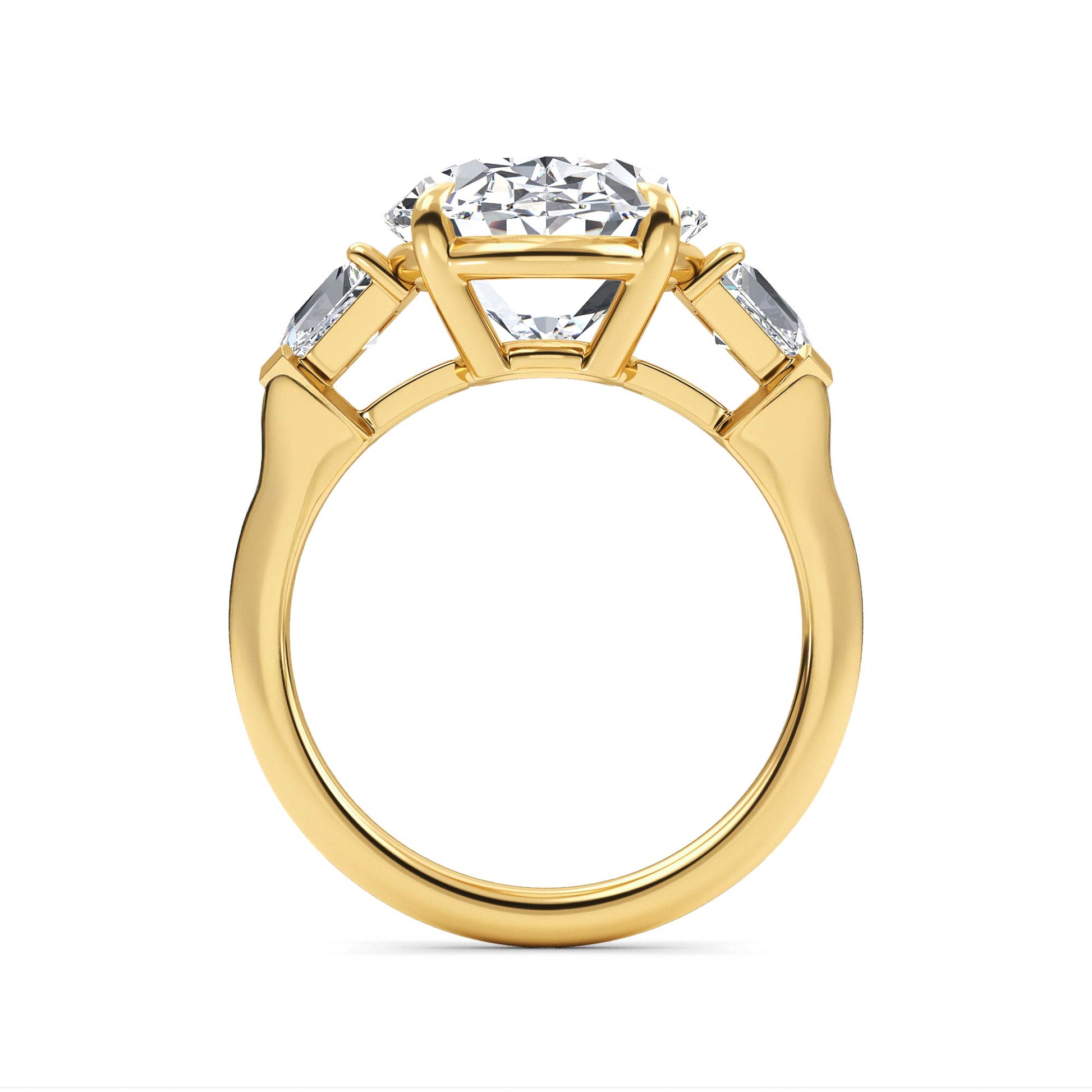 10K Yellow Gold Lab Grown Diamond Engagement Ring 7.88 ctw R57955OV-7.15CT
