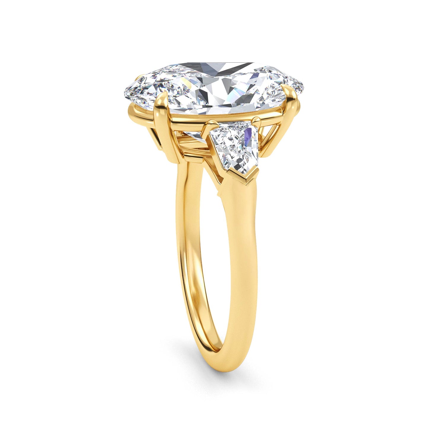 10K Yellow Gold Lab Grown Diamond Engagement Ring 7.88 ctw R57955OV-7.15CT
