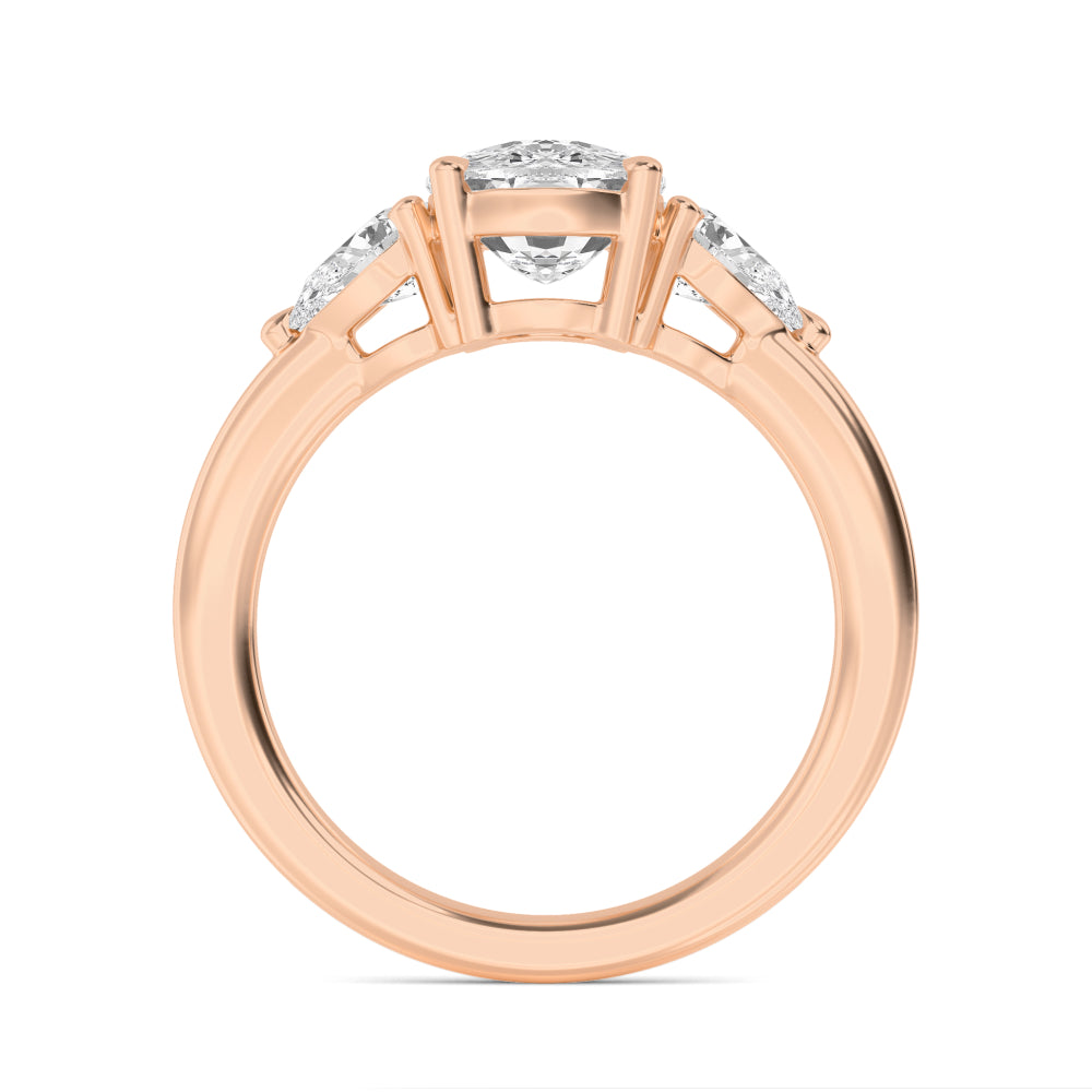 10K Rose Gold Lab Grown Diamond Engagement Ring 2 ctw R59122