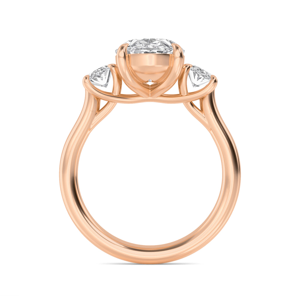 10K Rose Gold Lab Grown Diamond Engagement Ring 3 ctw R59226OV-3