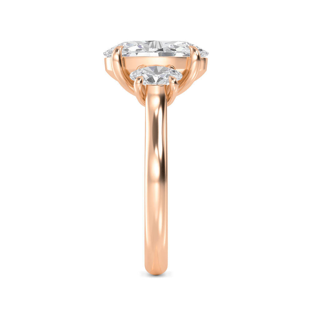 10K Rose Gold Lab Grown Diamond Engagement Ring 3 ctw R59226OV-3