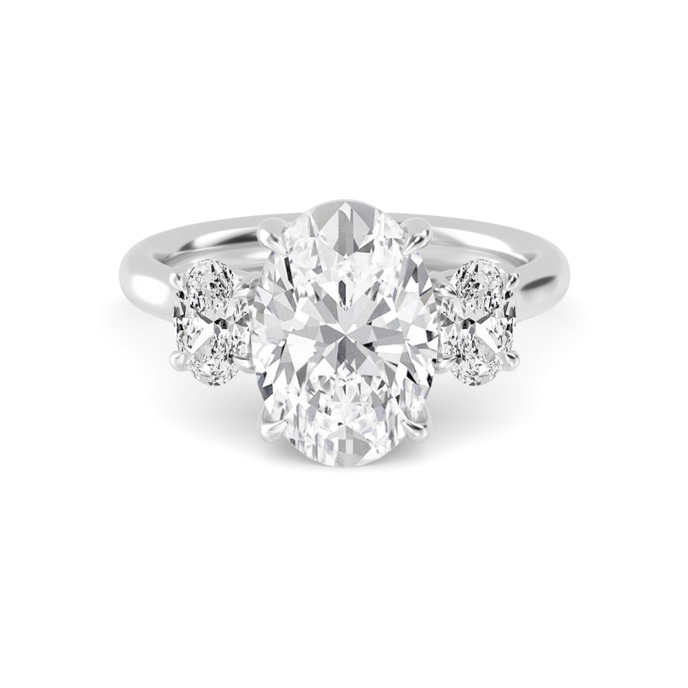 10K White Gold Lab Grown Diamond Engagement Ring 3 ctw R59226OV-3