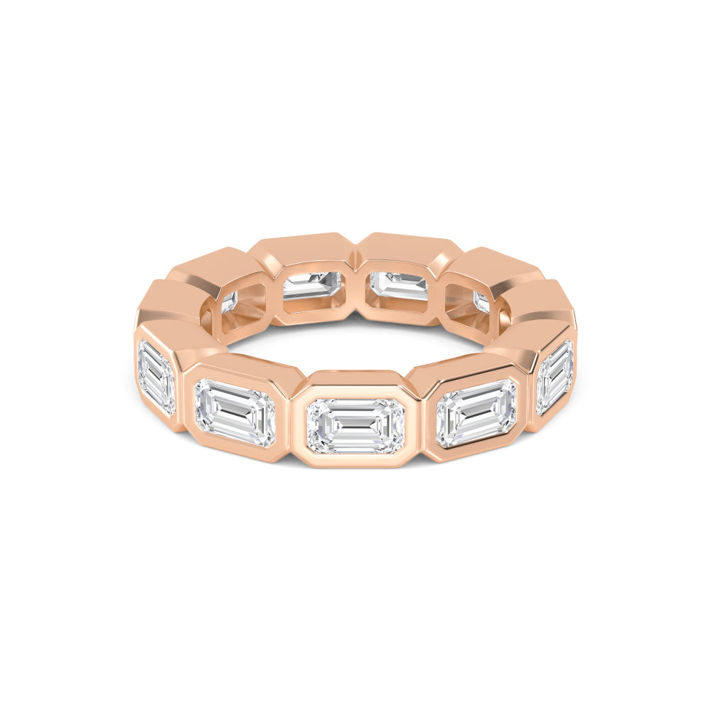 9k Rose Gold Lab Grown Diamond Eternity Band R59253EM-3.33CT